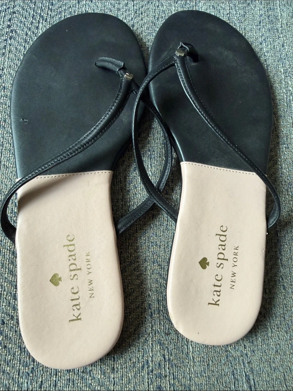 Kate Spade Cabana Leather Color Block Flip Flops Size: 6B